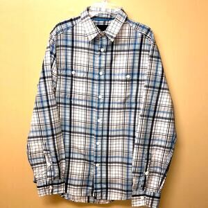 Tony Hawk Men's Button Down Long Sleeve Plaid Shirt Medium